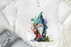 Watercolor Christmas Gnome PNG Clipart Product Image 3