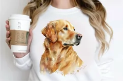 Watercolor Golden Dog PNG Clipart Product Image 3