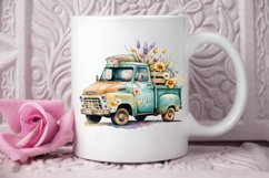 Watercolor Easter Truck PNG Clipart Product Image 3