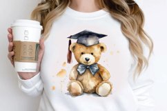 Watercolor Graduate Teddy Bear PNG Clipart Product Image 3