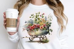 Watercolor Floral Wheelbarrows PNG Clipart Product Image 3