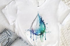 Watercolor Water Droplet PNG Clipart Product Image 3