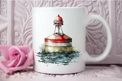 Watercolor Nautical Buoy PNG Clipart Product Image 3