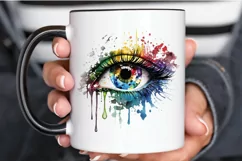 Watercolor Colorful Eye Paint PNG Clipart Product Image 3