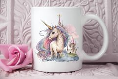 Watercolor Magical Unicorn PNG Clipart Product Image 3
