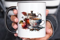 Watercolor Cinnamon Apple Tea PNG Clipart Product Image 3