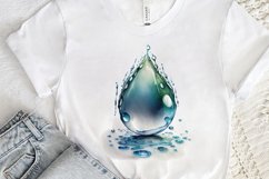 Watercolor Water Droplet PNG Clipart Product Image 3