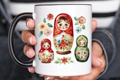Watercolor Matryoshka Dolls PNG Clipart Product Image 3