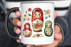 Watercolor Matryoshka Dolls PNG Clipart Product Image 3