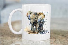 Watercolor Baby Elephant PNG Clipart Product Image 3