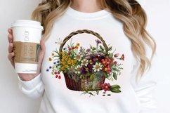 Basket of Wildflowers PNG Clipart Product Image 3