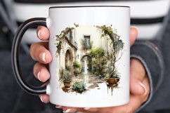 Watercolor Courtyard PNG Clipart Product Image 3