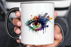 Watercolor Colorful Eye Paint PNG Clipart Product Image 3