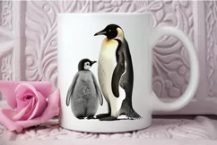 Mom and Baby Penguin PNG Clipart Product Image 3
