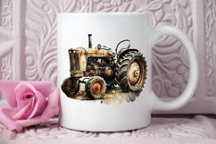 Watercolor Old Tractor PNG Clipart Product Image 3