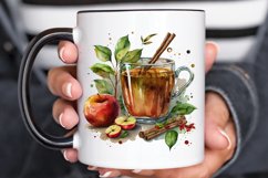 Watercolor Cinnamon Apple Tea PNG Clipart Product Image 3