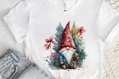 Watercolor Christmas Gnome PNG Clipart Product Image 3