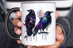 Watercolor Gothic Ravens PNG Clipart Product Image 3