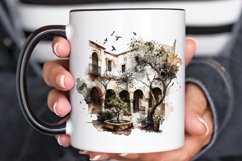 Watercolor Courtyard PNG Clipart Product Image 3