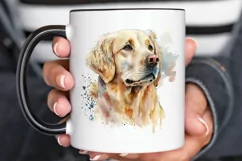 Watercolor Golden Retriever PNG Clipart Product Image 3