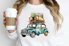 Watercolor Travel Car PNG Clipart Product Image 3