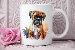 Watercolor Cute Boxer PNG Clipart Product Image 3