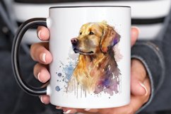 Watercolor Golden Retriever PNG Clipart Product Image 3