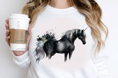Watercolor Night Unicorn PNG Clipart Product Image 3