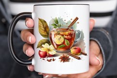Watercolor Cinnamon Apple Tea PNG Clipart Product Image 3