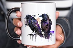 Watercolor Gothic Ravens PNG Clipart Product Image 3