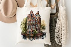 Watercolor Amsterdam Canal House PNG Clipart Product Image 3