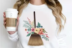 Watercolor Floral Brooms PNG Clipart Product Image 3