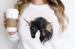 Watercolor Night Unicorn PNG Clipart Product Image 2