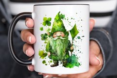 Watercolor St. Patricks Happy Green Gnome PNG Clipart Product Image 3