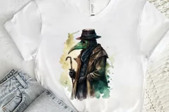 Watercolor Plague Doctor PNG Clipart Product Image 3