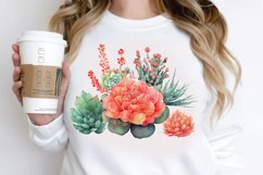 Watercolor Boho Succulents PNG Clipart Product Image 3