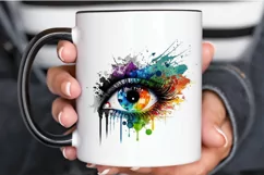 Watercolor Colorful Eye Paint PNG Clipart Product Image 3