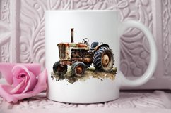 Watercolor Old Tractor PNG Clipart Product Image 3