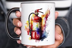 Watercolor Fire Extinguisher PNG Clipart Product Image 3