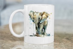 Watercolor Baby Elephant PNG Clipart Product Image 3