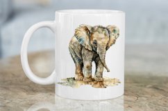 Watercolor Baby Elephant PNG Clipart Product Image 3