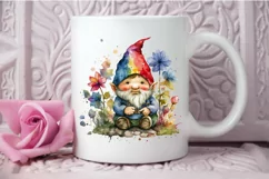 Watercolor Cute Gnome Autism PNG Clipart Product Image 3