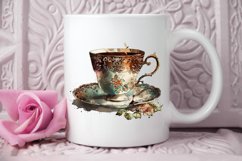 Watercolor Vintage Coffee Cup PNG Clipart Product Image 3