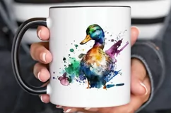 Watercolor Cute Colorful Duck PNG Clipart Product Image 3
