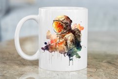 Watercolor Astronaut Planet PNG Clipart Product Image 3