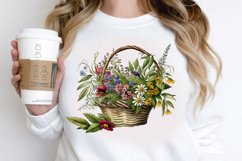 Basket of Wildflowers PNG Clipart Product Image 3