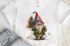 Watercolor Christmas Gnome PNG Clipart Product Image 3