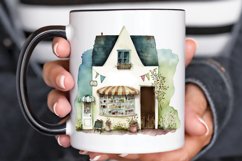 Watercolor Whimsical Village Shop PNG Clipart Product Image 3
