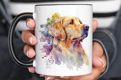 Watercolor Golden Retriever PNG Clipart Product Image 3