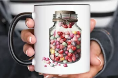 Watercolor Candy in Jar Valentine Day PNG Clipart Product Image 3